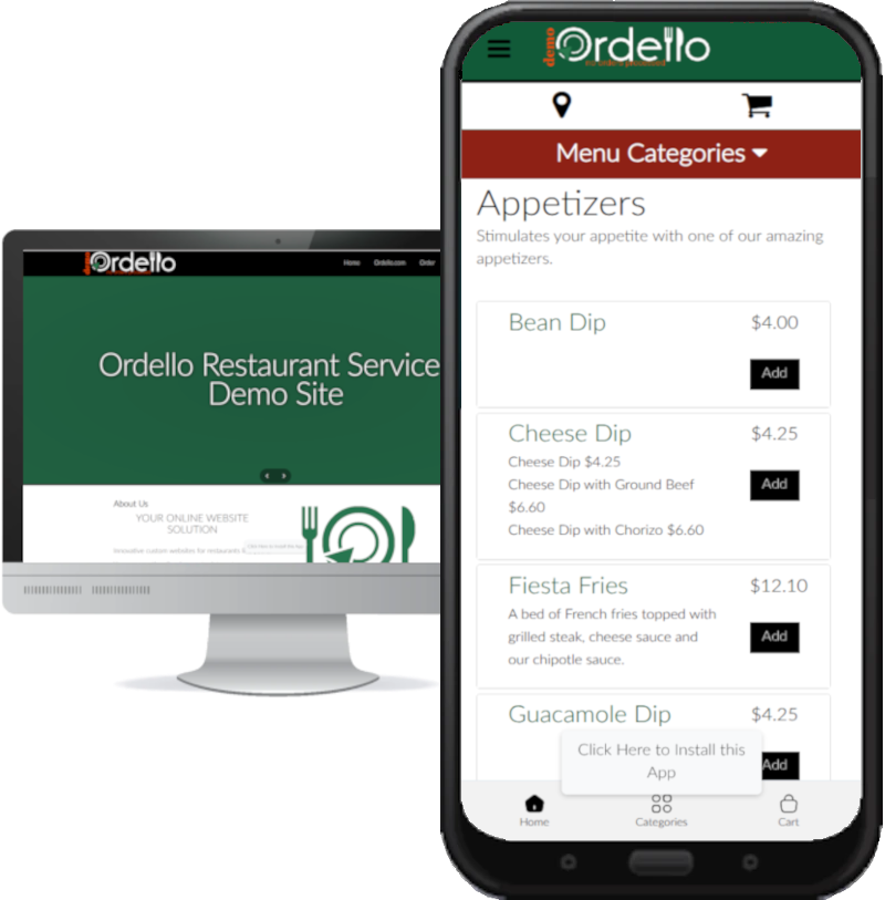 Fully Responsive sites with Ordello's Restaurant Website and Odering Service